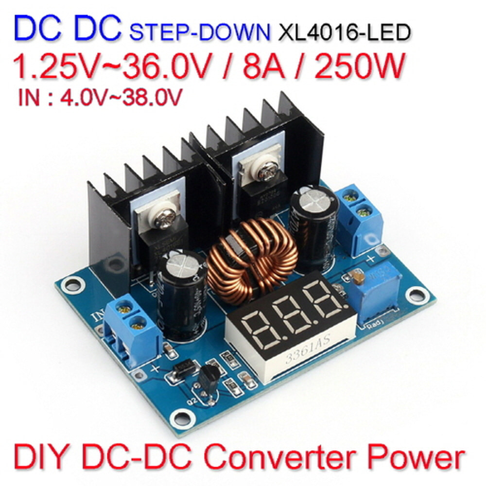[WZ] [DC-DC 컨버터] DC DC Step Down Converter Power XL4016-LED 1.25V~36.0V / 8A / 250W