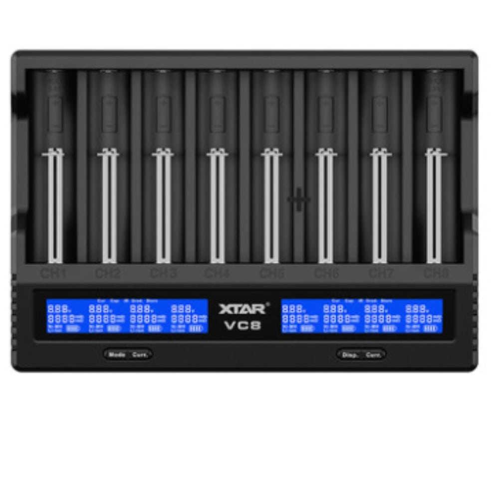 [해외직구] XTAR VC8 배터리 충전기  LCD 디스플레이 VC8 QC 3 0 고속 충전 26650 21700 20700 18650 배터리 충전기